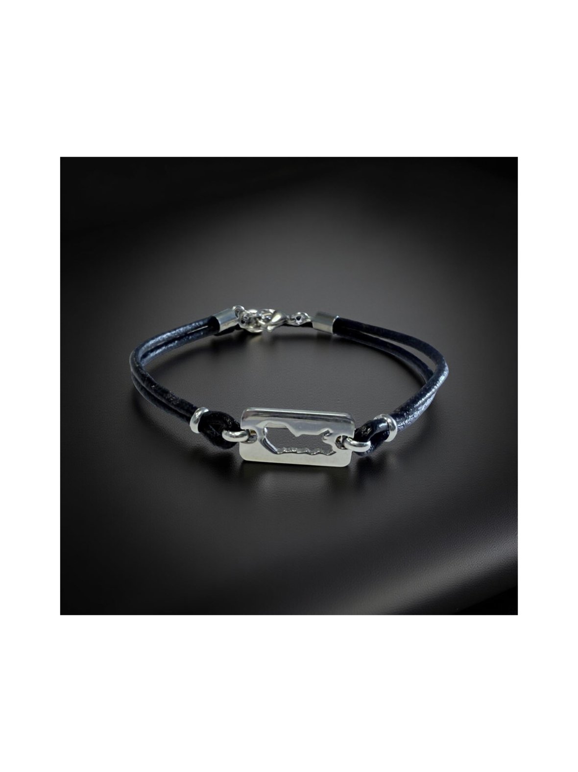 Finland-rannekoru musta/teräs