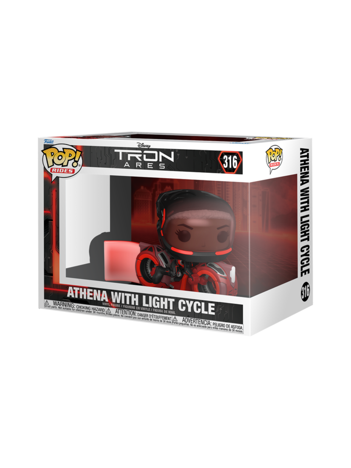 Funko rides: tron: ares - athena with light cycle