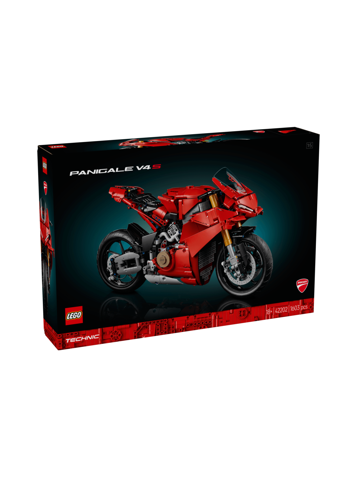 Lego technic ducati panigale v4 s ‑moottoripyörä 42202