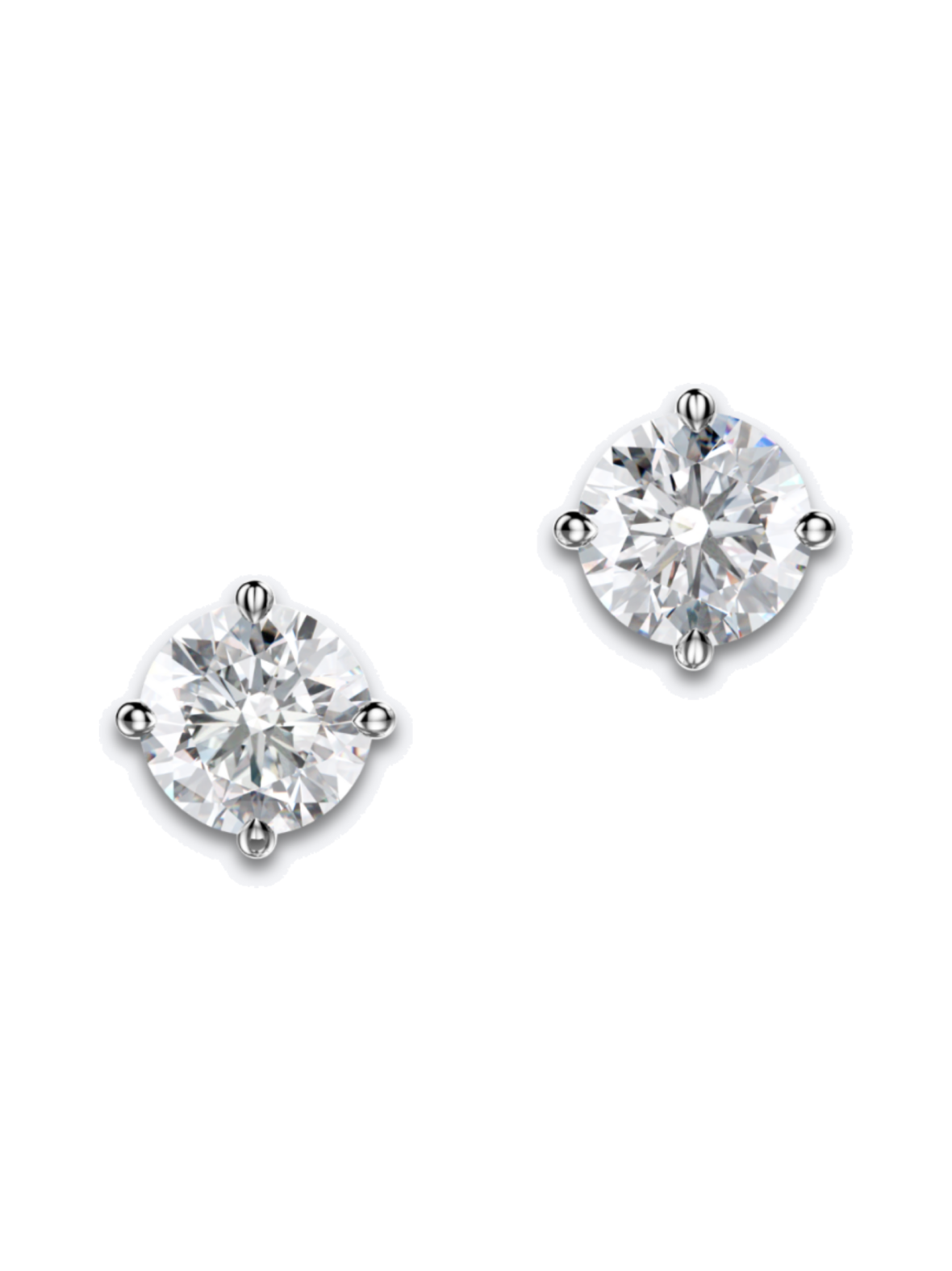 Kide korvakorut nappi 2x0.06-1.00ct briljantti valkokulta