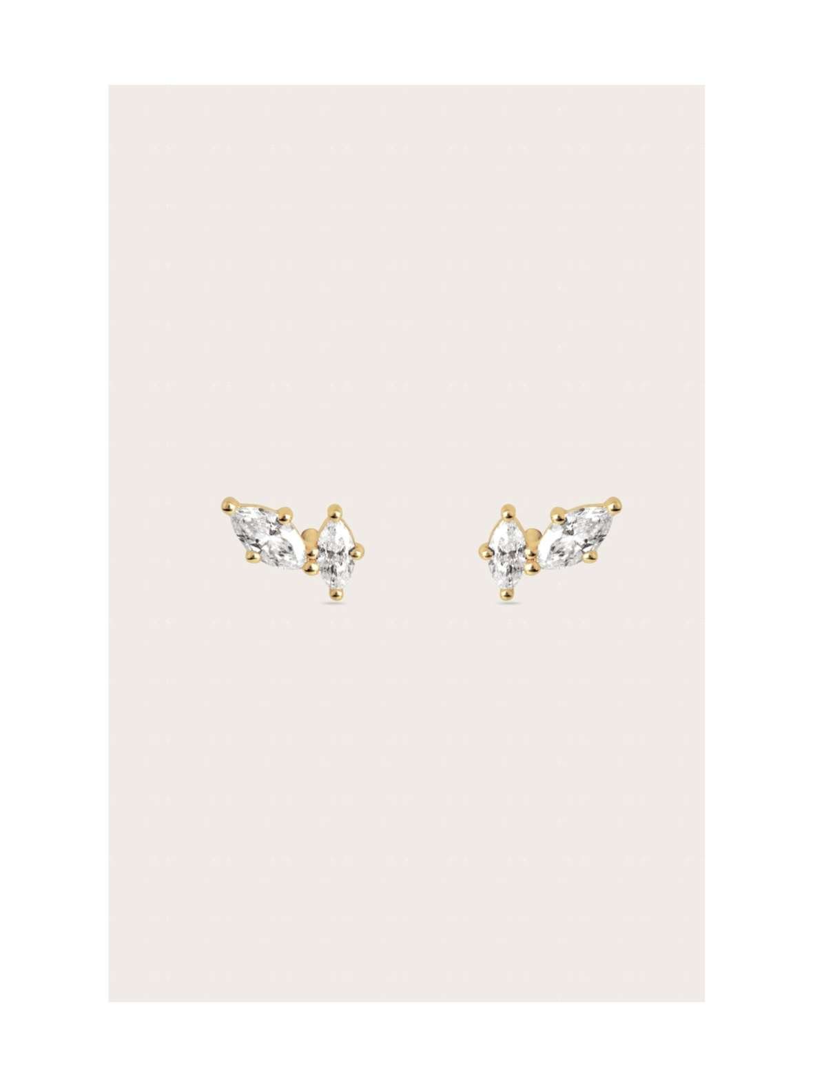Marquise duo studs -timanttikorvakorut