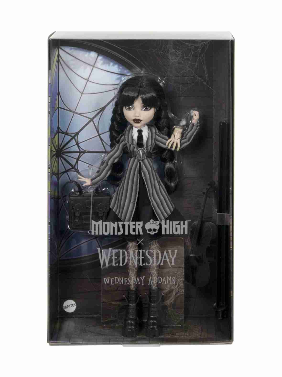 Mattel monster high x wednesday nukke- wednesday
