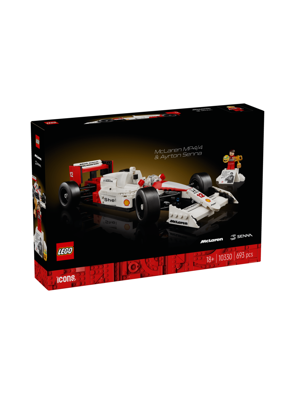 Lego icons mclaren mp4/4 & ayrton senna 10330