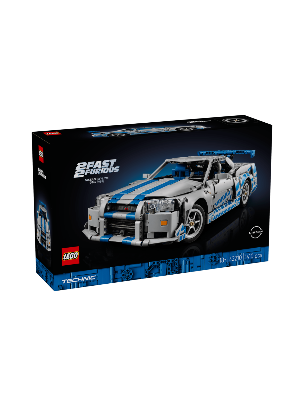 Lego technic 2 fast 2 furious nissan skyline gt-r (r34) ‑auto 42210