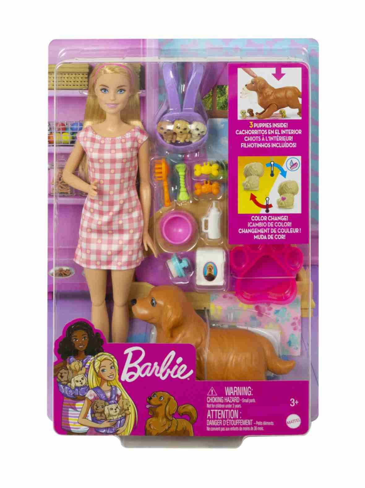 Barbie leikkisetti vastasyntyneet koiranpennut