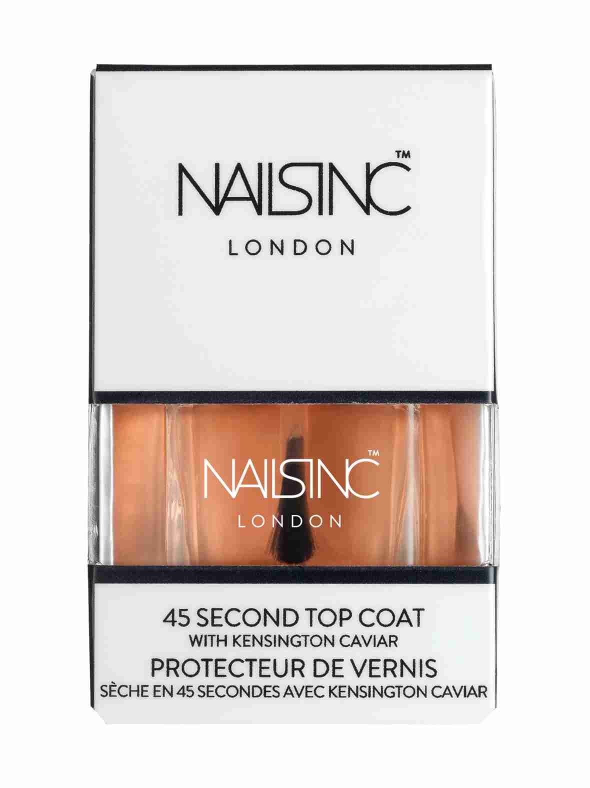 45 second top coat with kensington caviar -päällyslakka 14ml