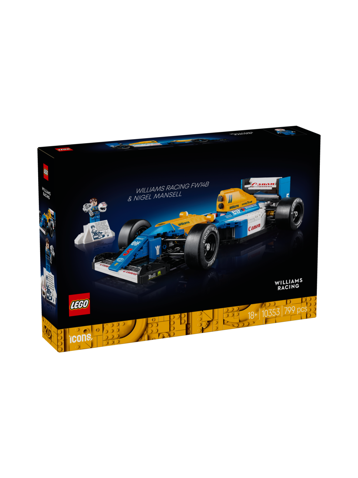 Lego icons williams racing fw14b ja nigel mansell 10353