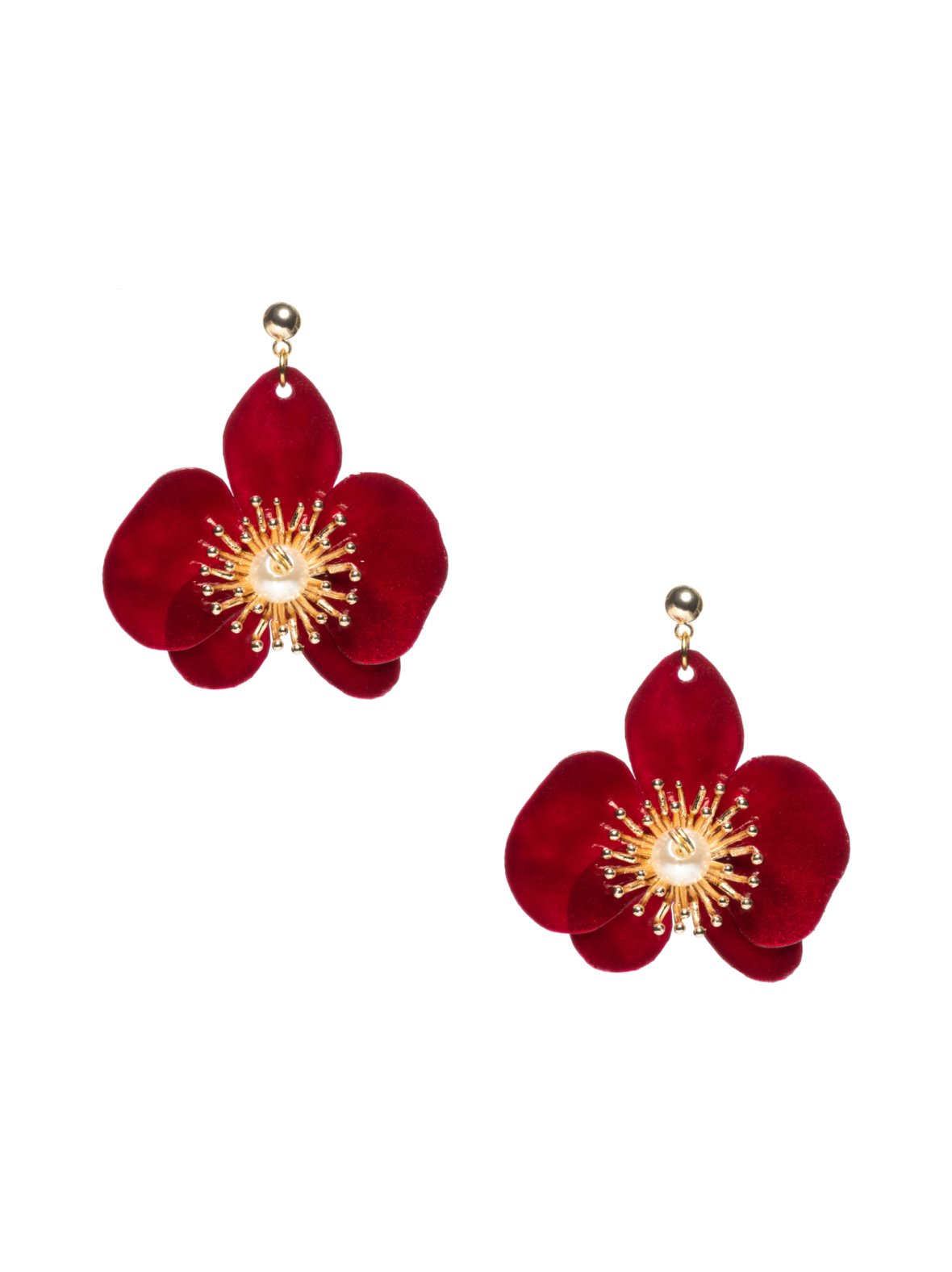 Butterfly orchid s korvakorut - punainen