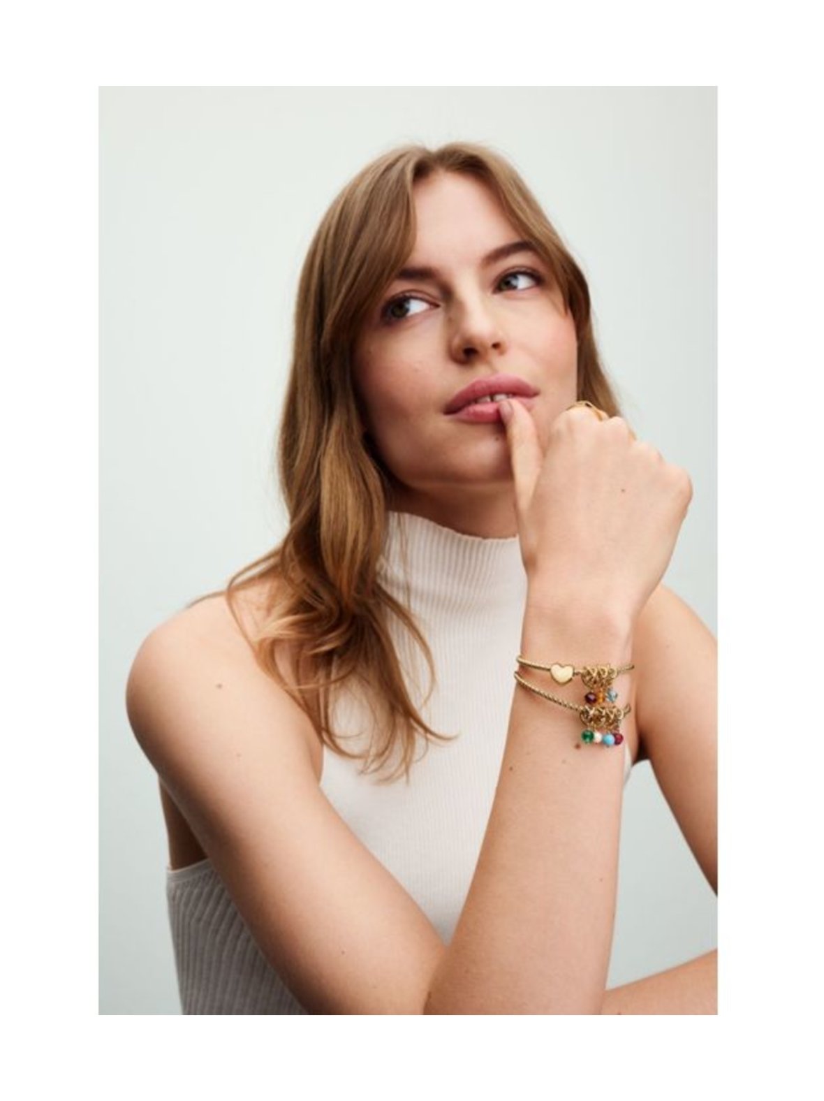 14k gold-plated dangle with phlox pink crystal