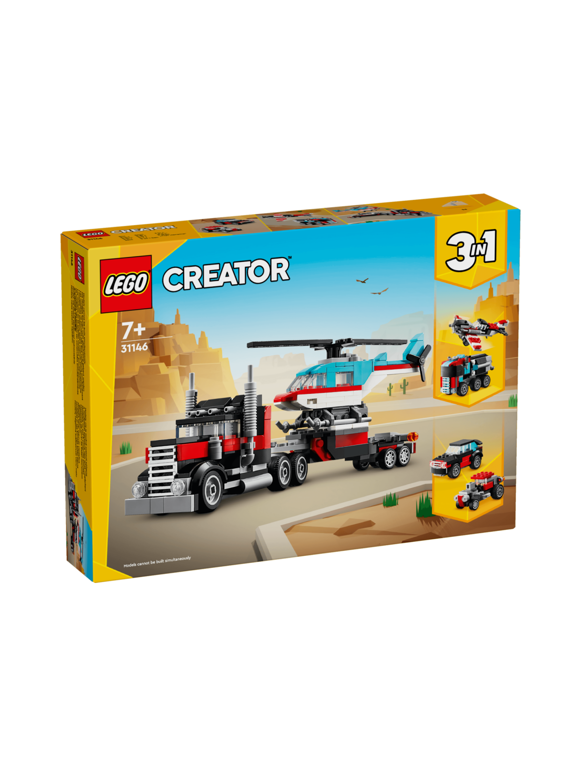 Lego creator lava-auto ja helikopteri 31146