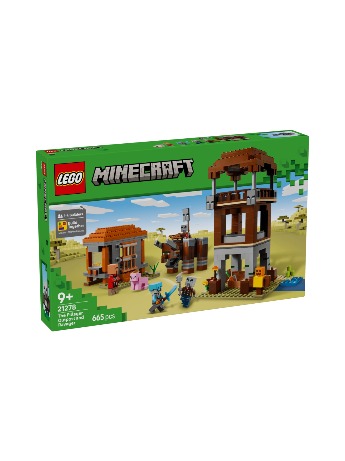 Lego minecraft ryöstelijöiden etuvartioasema ja tuhokylvyri 21278