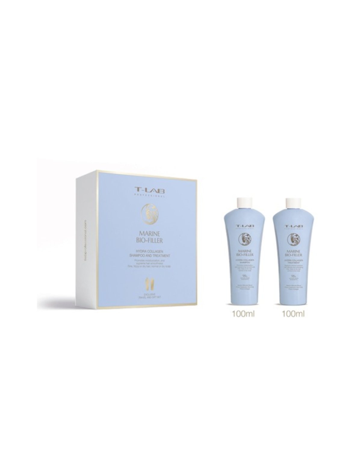 Marine bio-filler hydra collagen shampoo&treatment -matkapakkaus 2x100ml