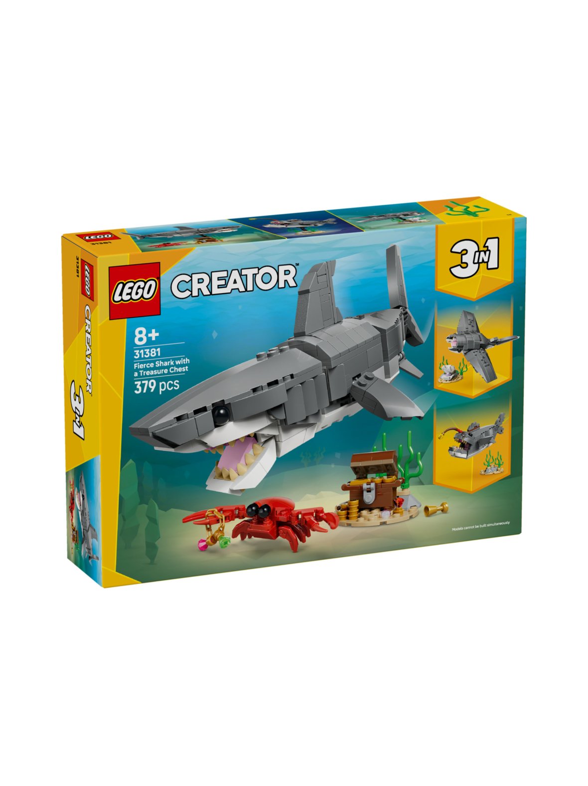 Lego creator hurja hai ja aarrearkku 31381