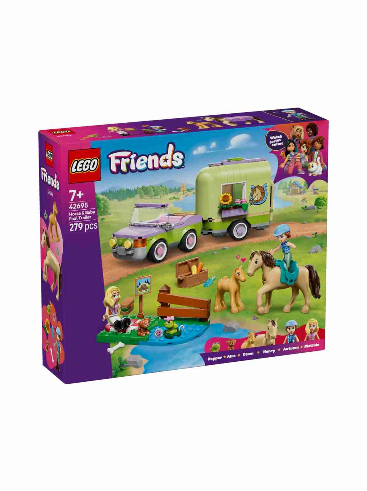 Lego friends hevosen ja varsan kuljetusvaunu 42695