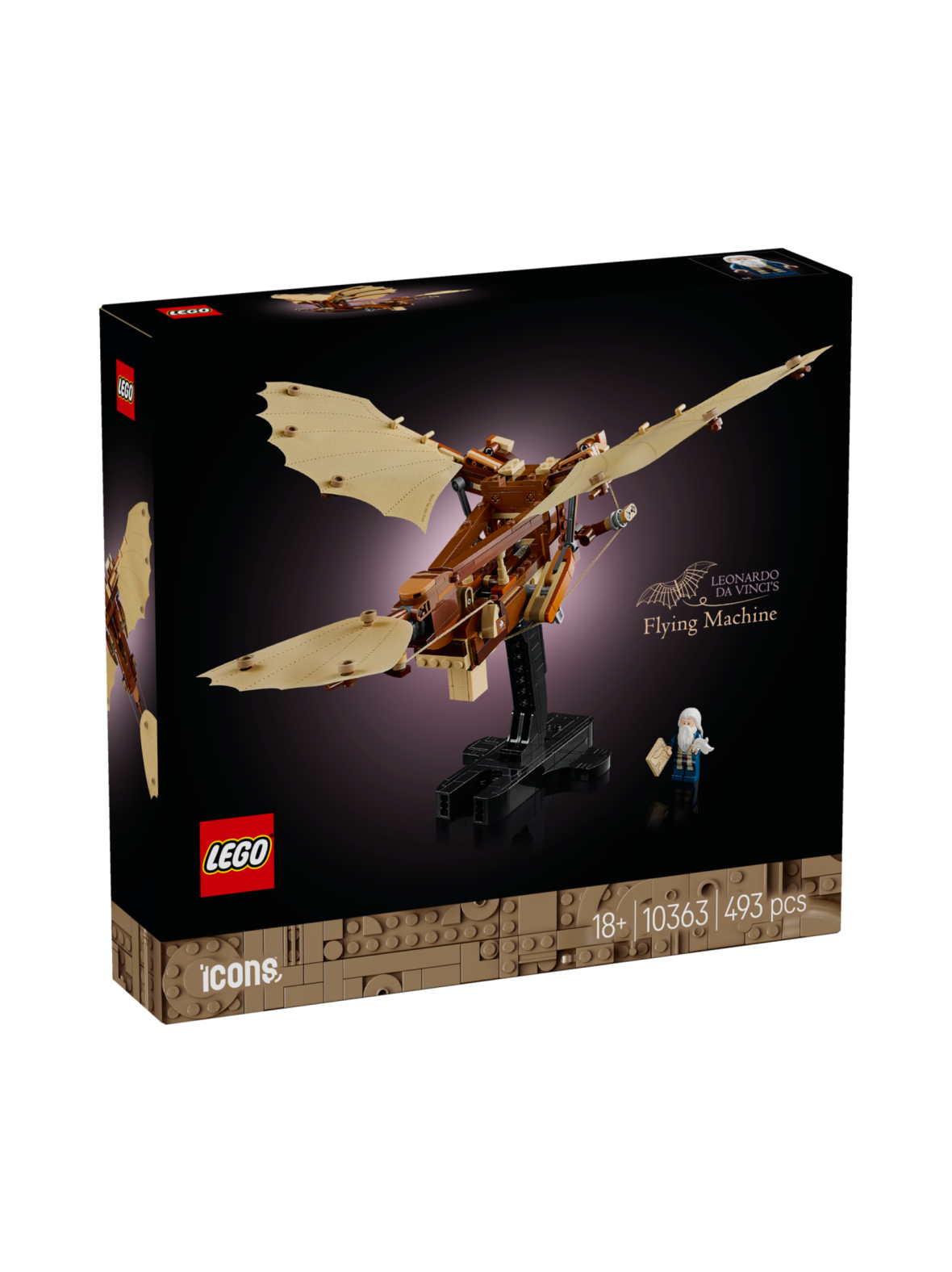 Lego icons leonardo da vincin lentävä kone 10363