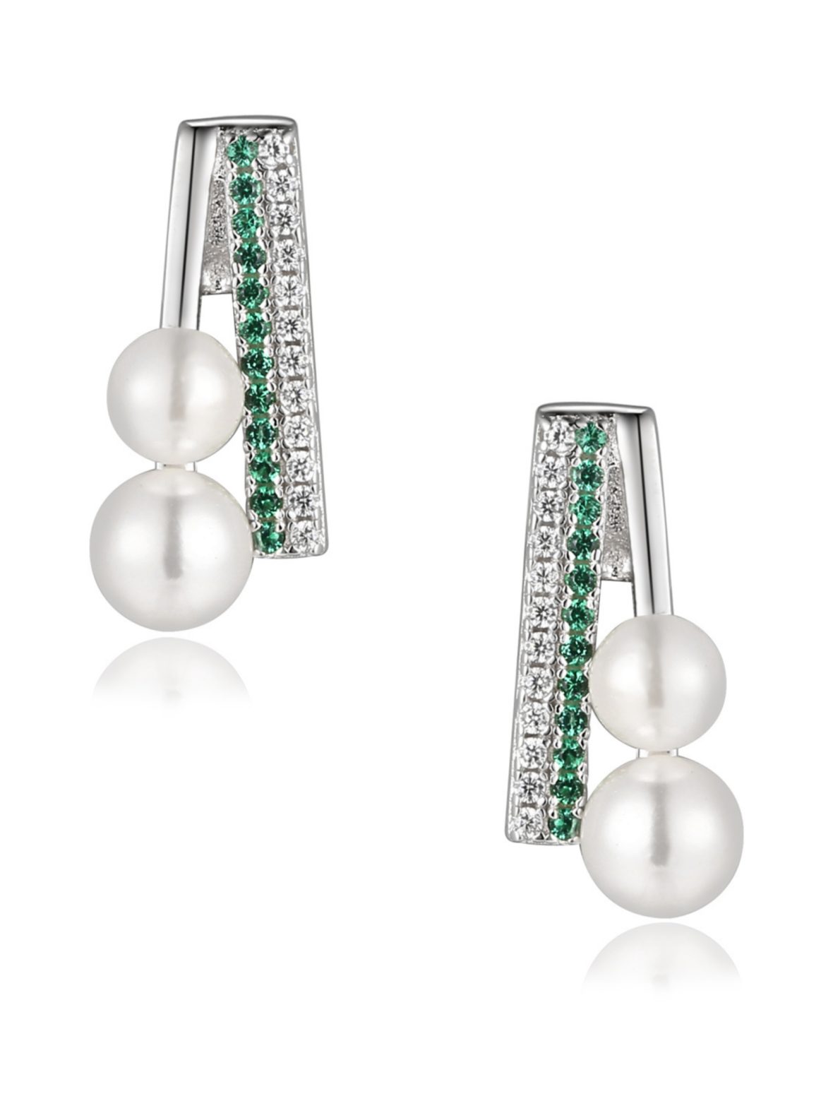 Emerald silver - korvakorut