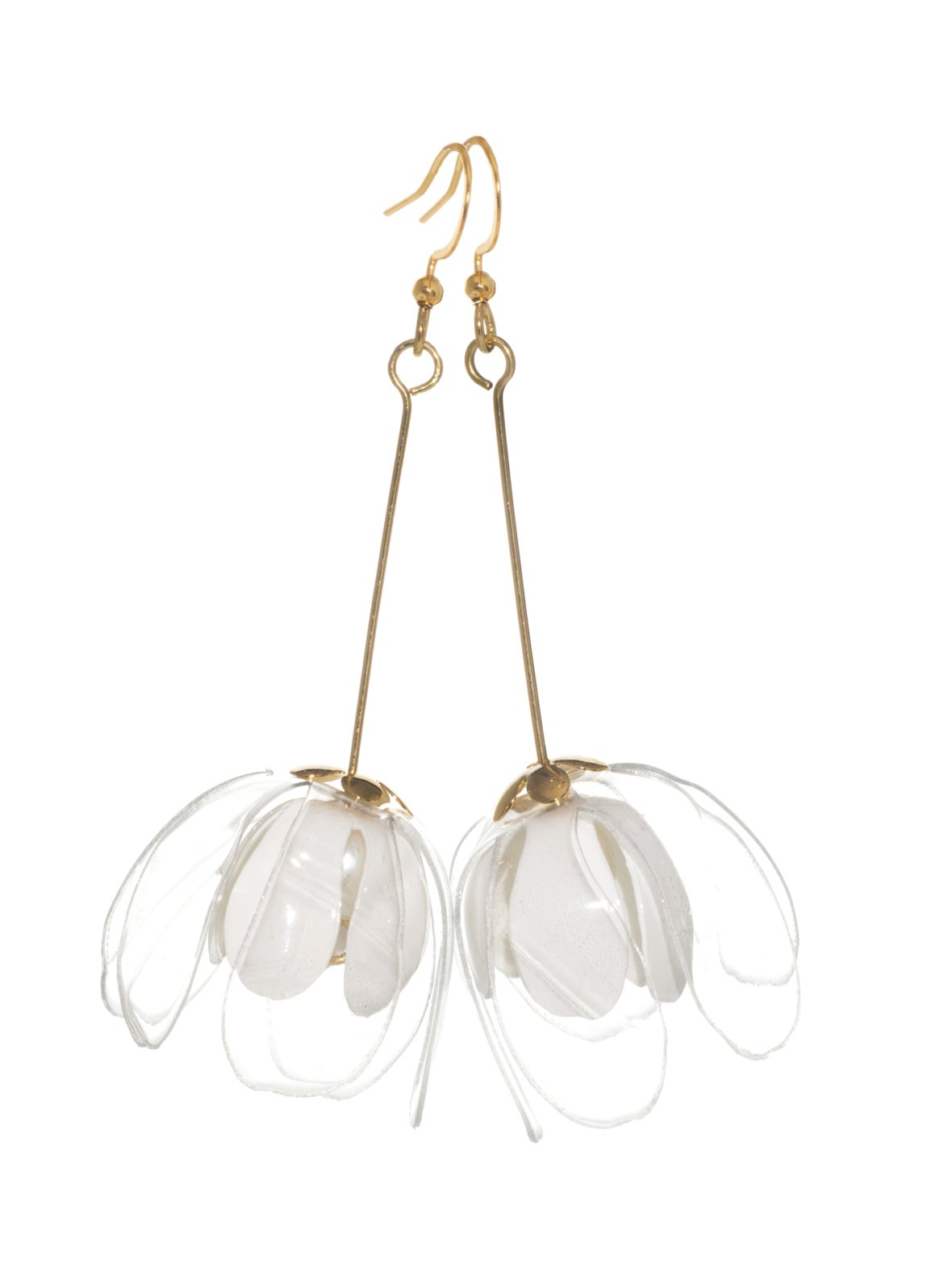 Jasmine double flower korvakorut - valkoinen