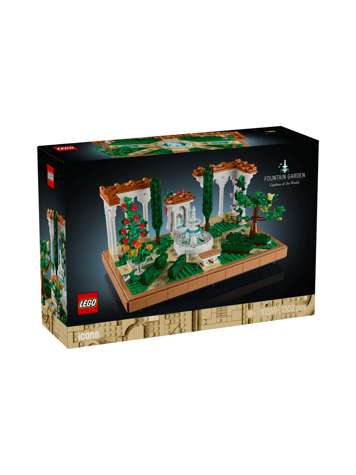 Lego icons puutarha ja suihkulähde 10359