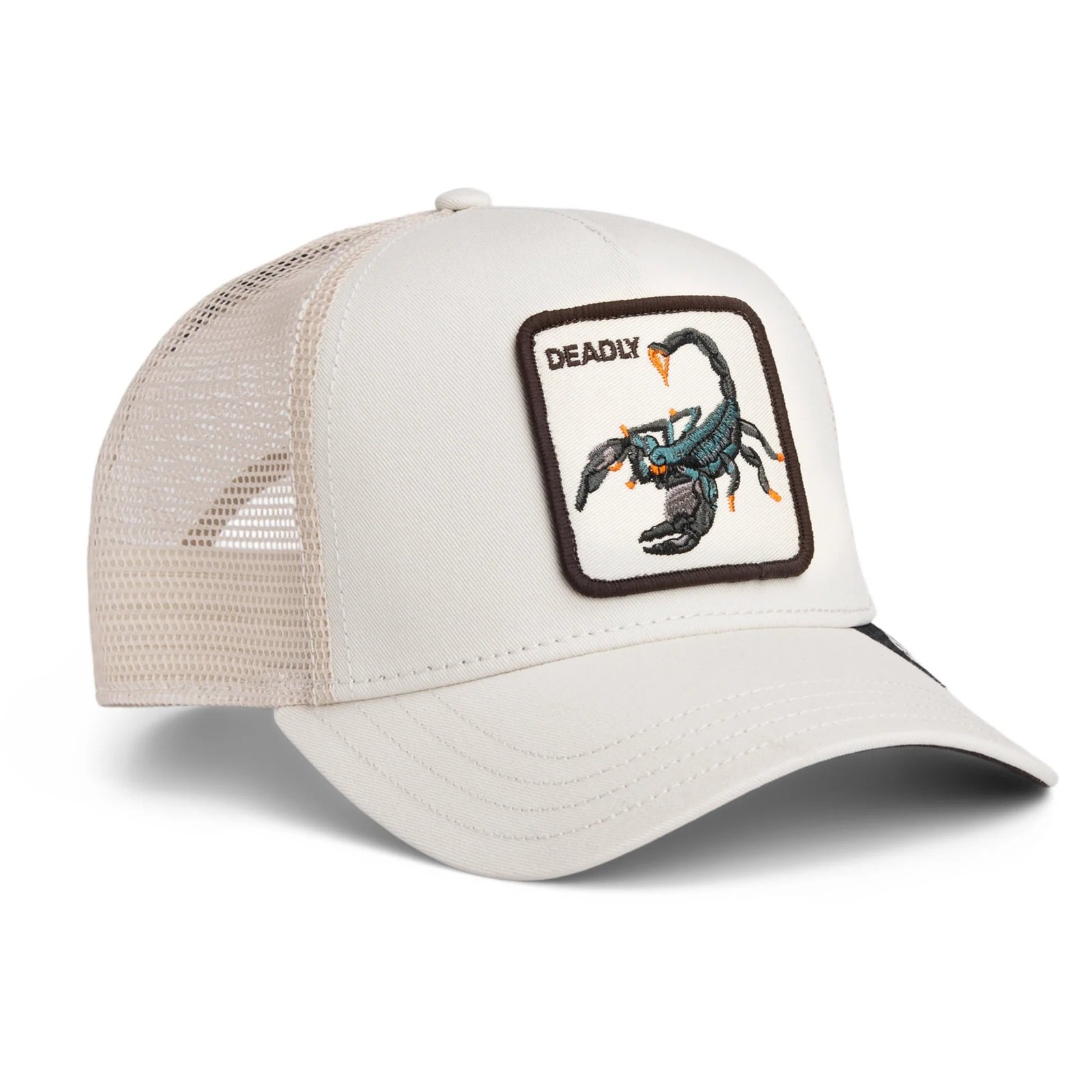 Goorin Bros lippis Deadly Scorpion Trucker Chalk, luonnonvalkoinen