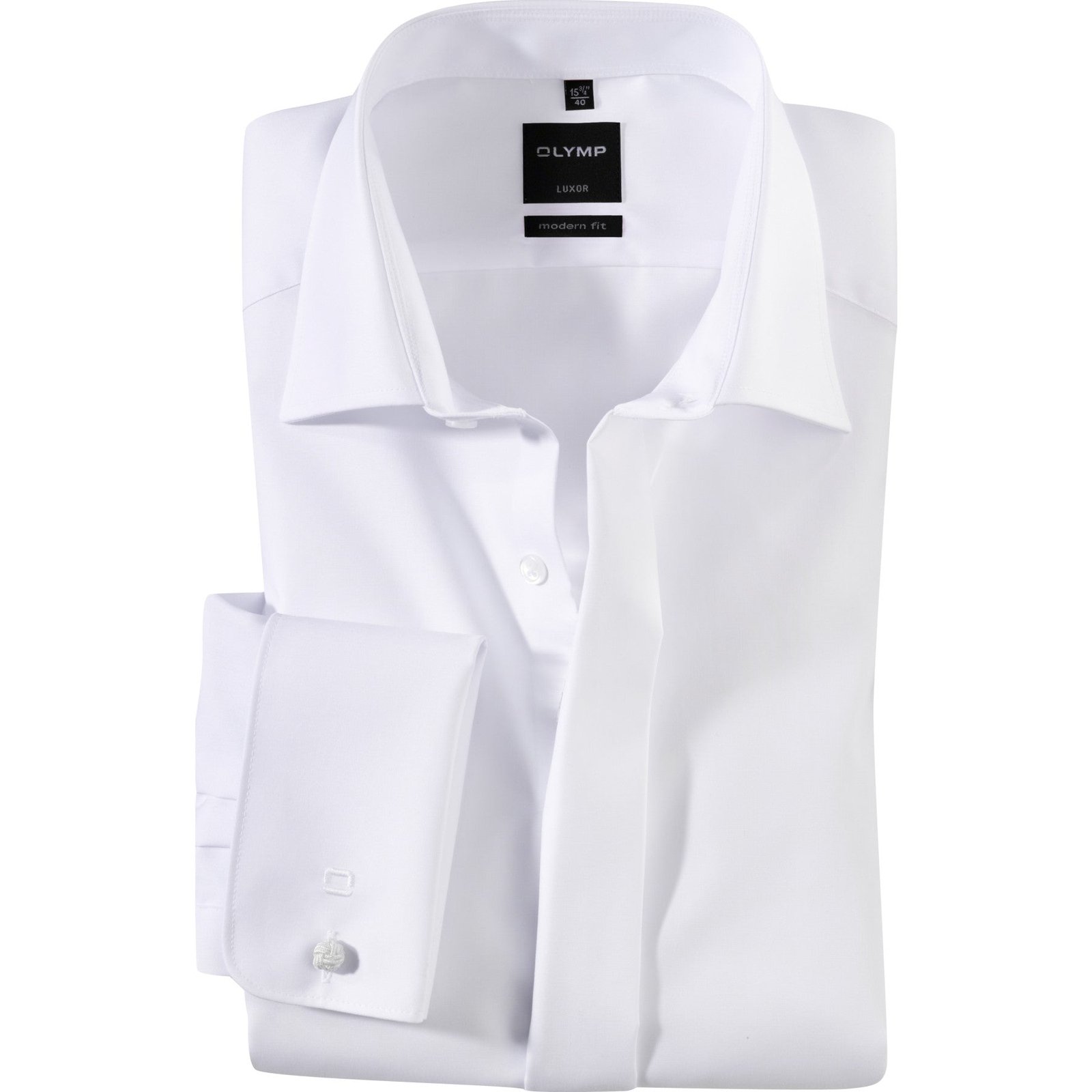 Olymp Miesten Juhlava Kauluspaita, OLYMP WHITE DC MODERN FIT Valkoinen