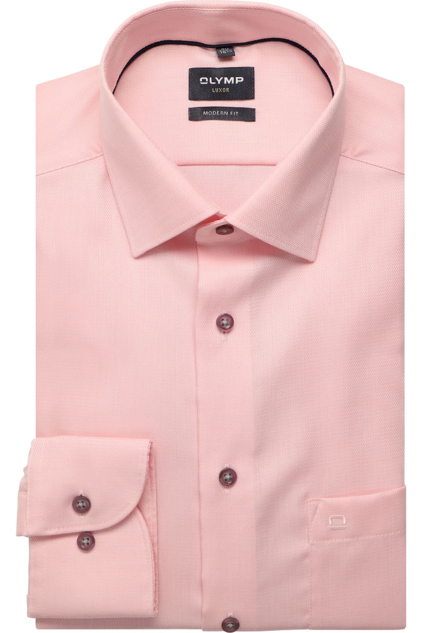 Olymp kauluspaita Luxor Modern Fit Light Pink, vaaleanpunainen