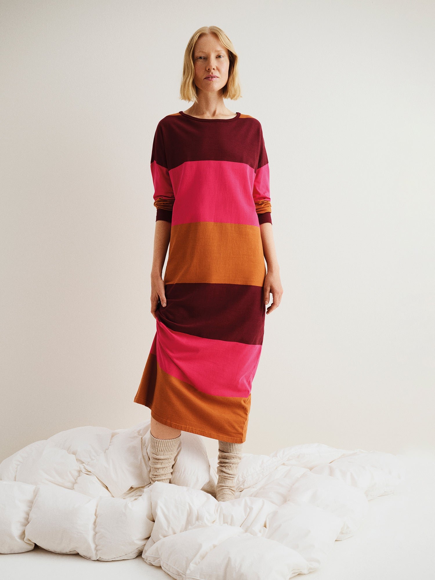 Nanso TRIO pitkä yöpaita - punainen