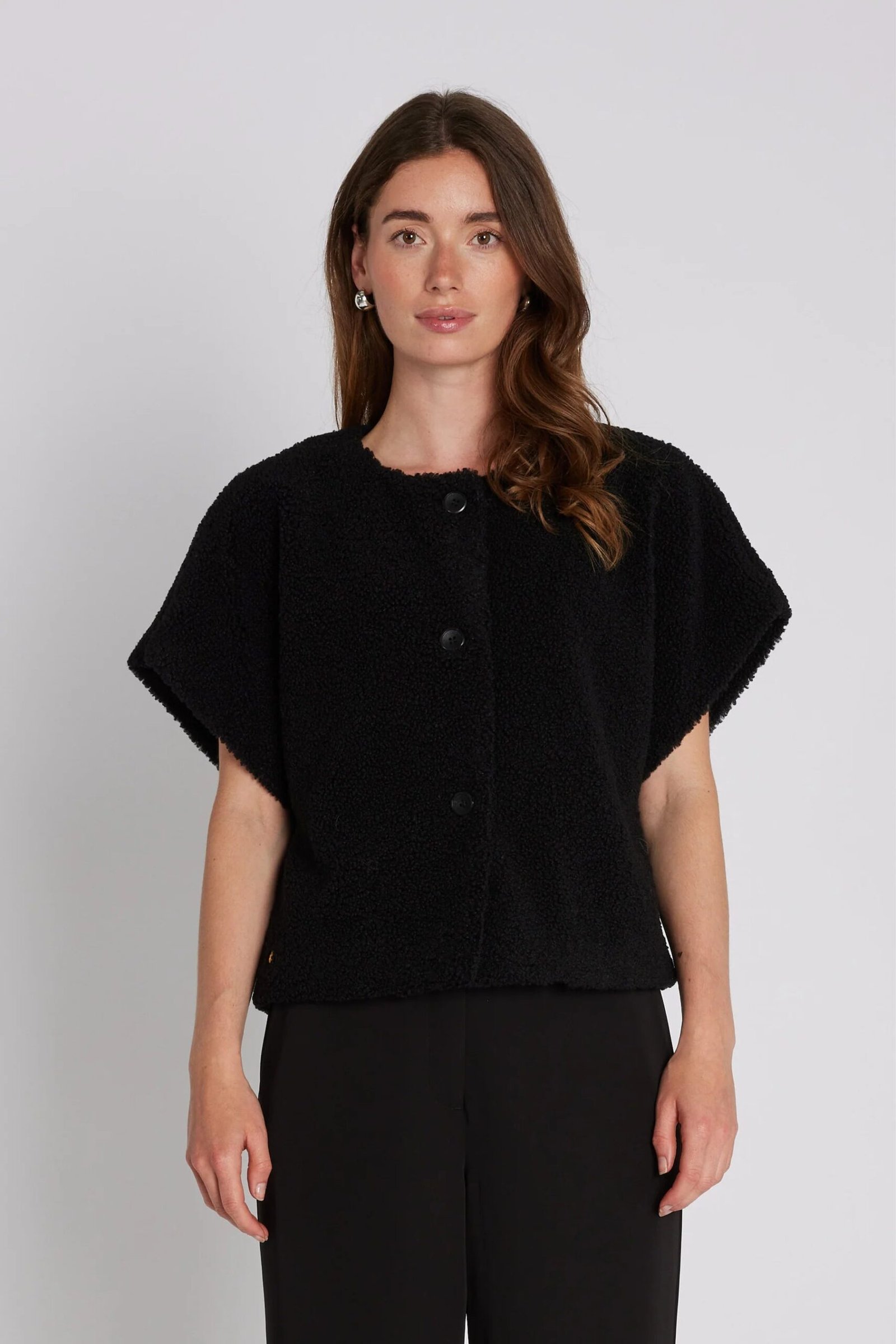 Philosophy Blues Original naisten liivi TEDDY VEST, musta