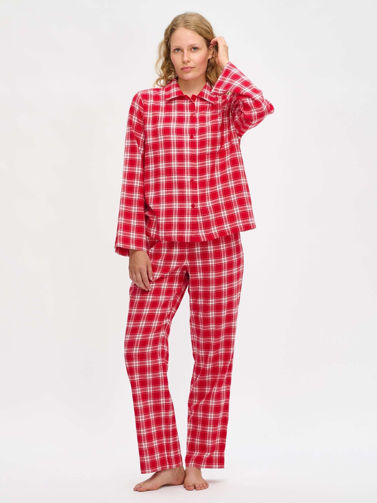 Nanso RUUTU pyjamahousut - punainen