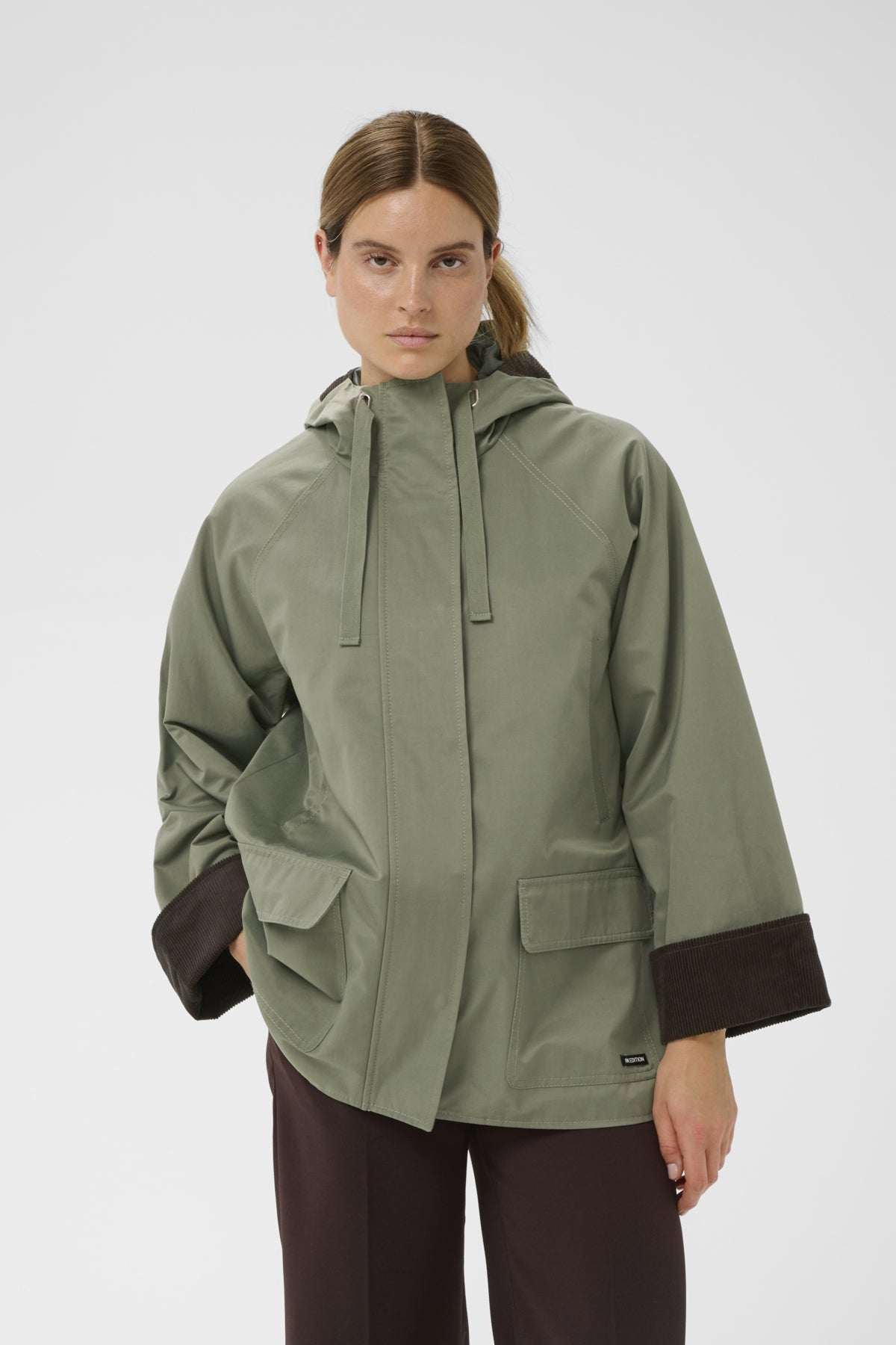 Inwear naisten takki GracelynnIW Hooded Jacket, vihreä