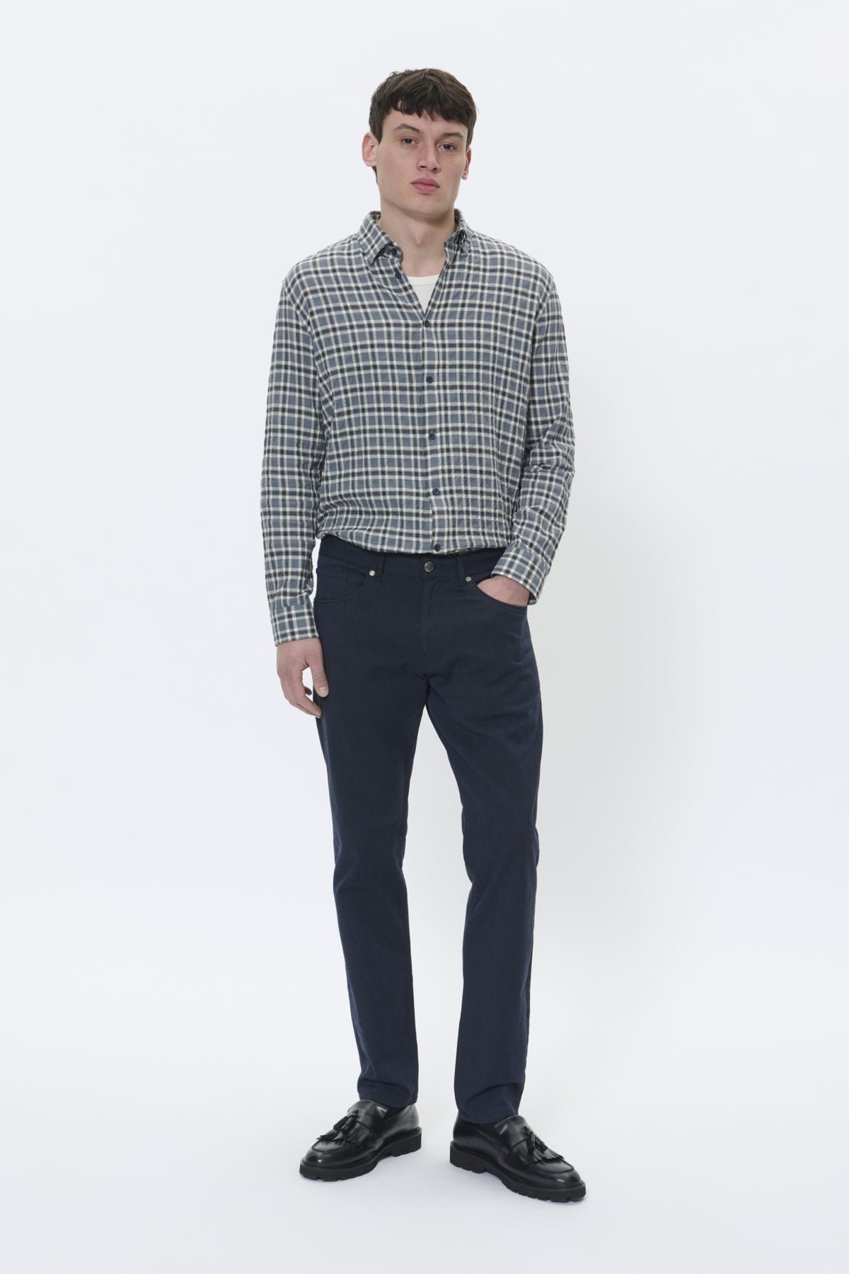 Matinique miesten housut MAPete Structure, Dark Navy