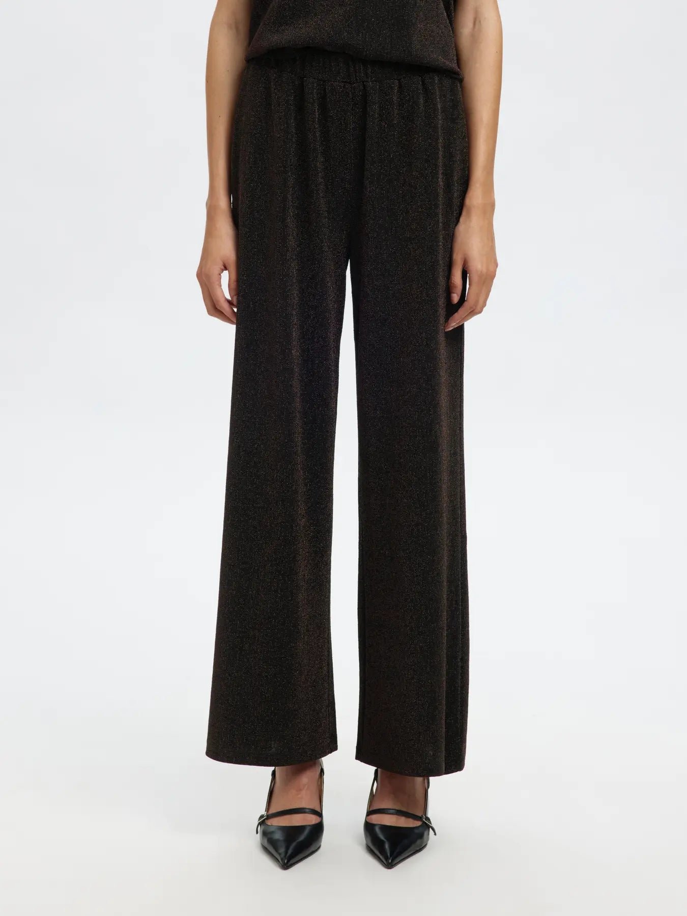 Selected Femme naisten housut SLFANJA HW RELAXED PANTS, Delicioso