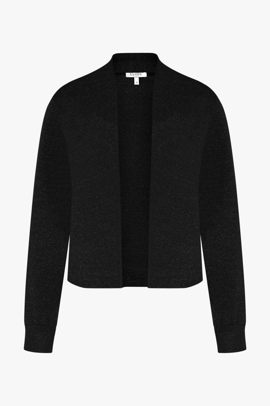 Claire naisten neuletakki Celine Cardigan Lurex, musta
