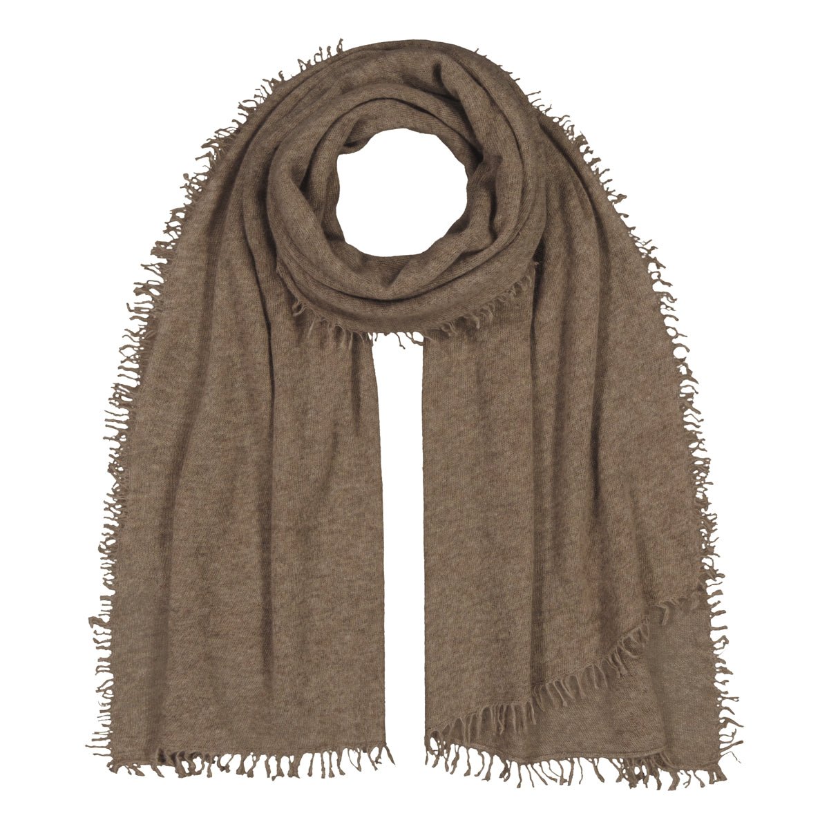 Klement naisten huivi Cashmere huivi 100, ruskeanharmaa