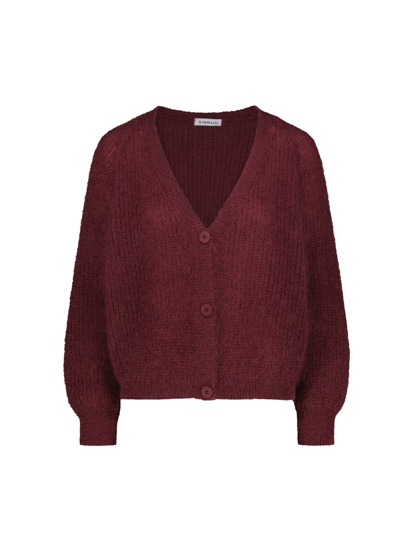 Sinnuu naisten neuletakki Sinnuu Candy Mohair Neuletakki, viininpunainen