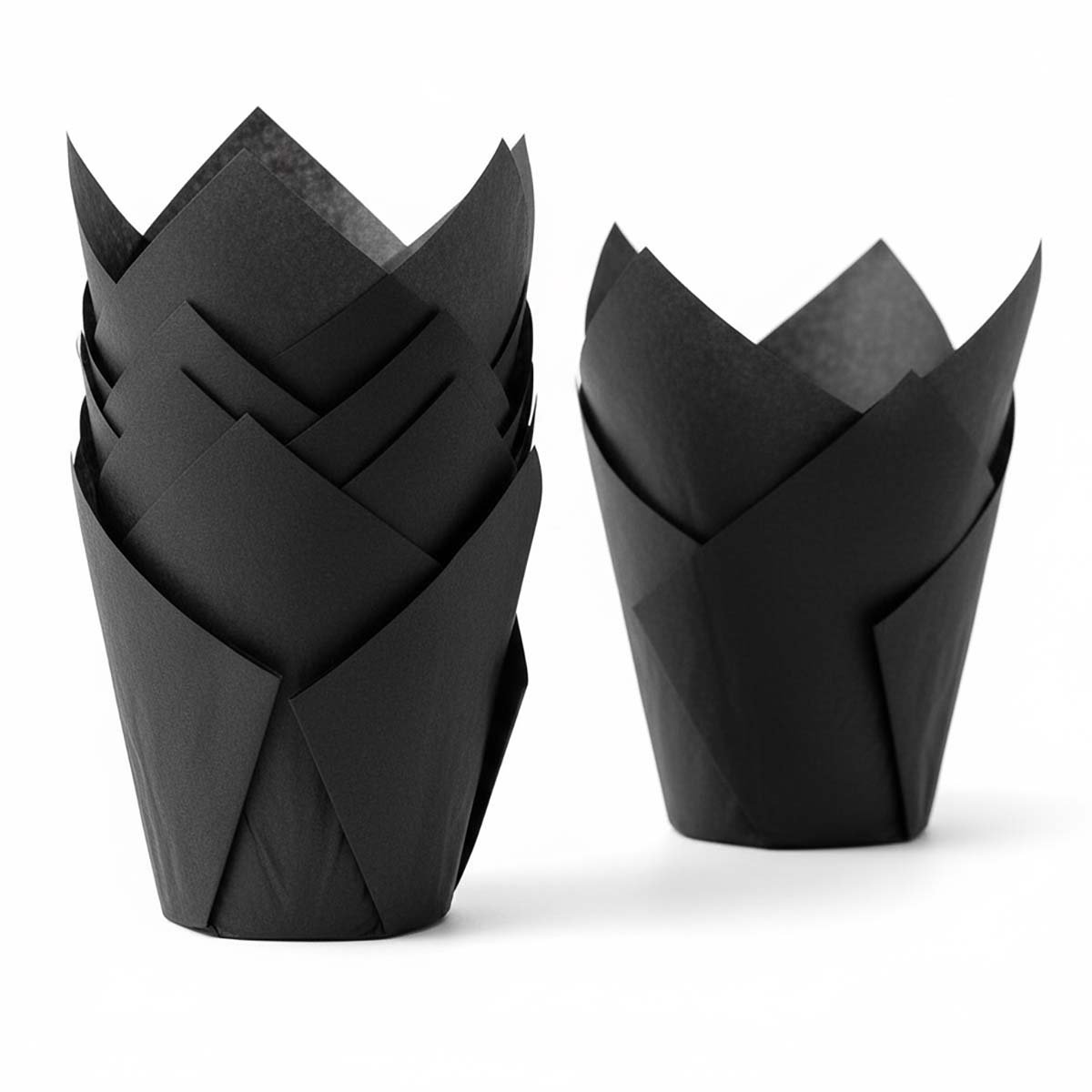 Muffinivuoat tulppaani - Musta, 50kpl