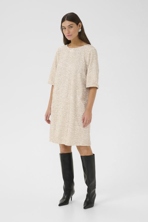 Culture naisten mekko CUNALI DRESS, Whitecap