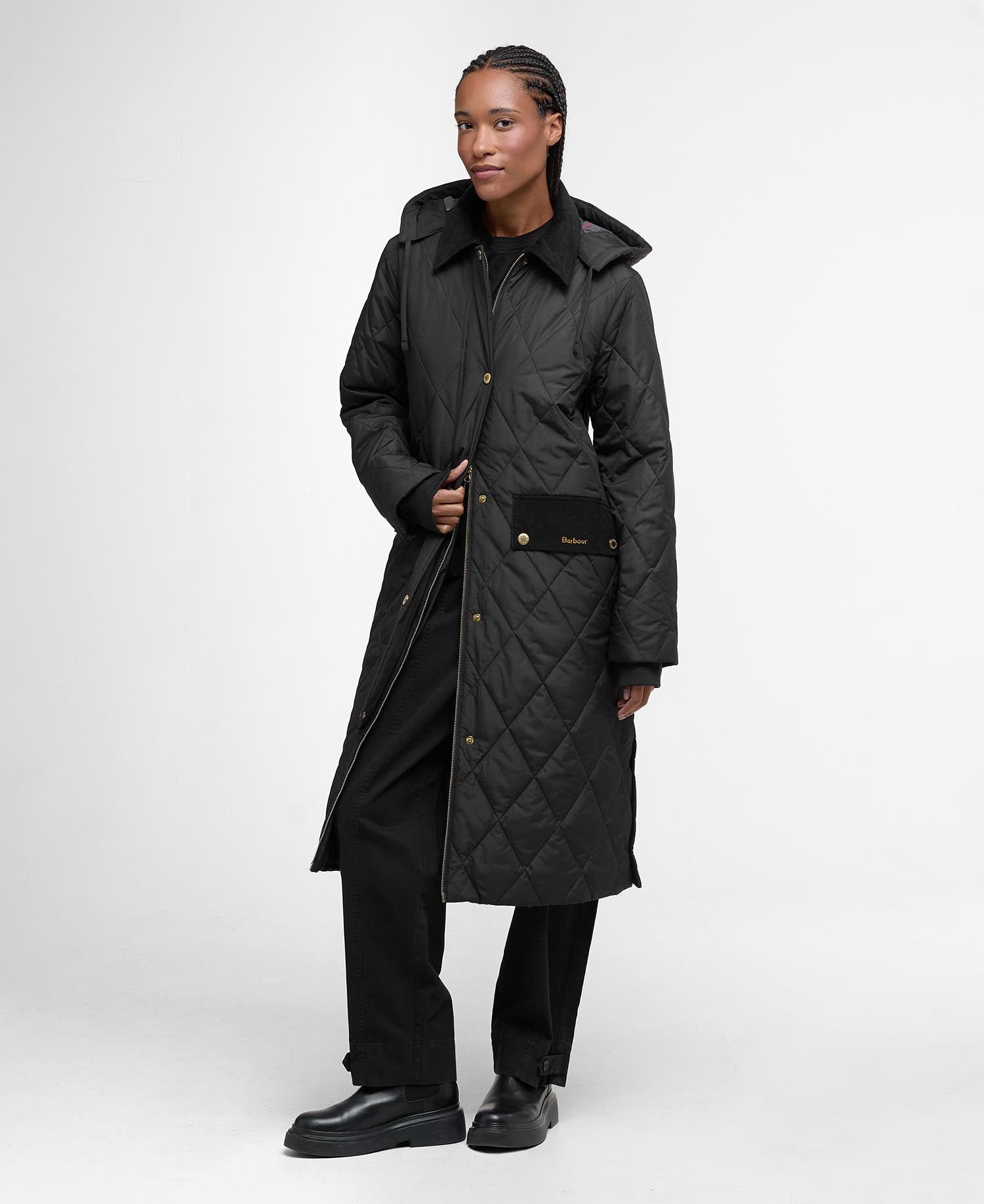 Barbour naisten takki Meredith Quilted Jacket MUSTA