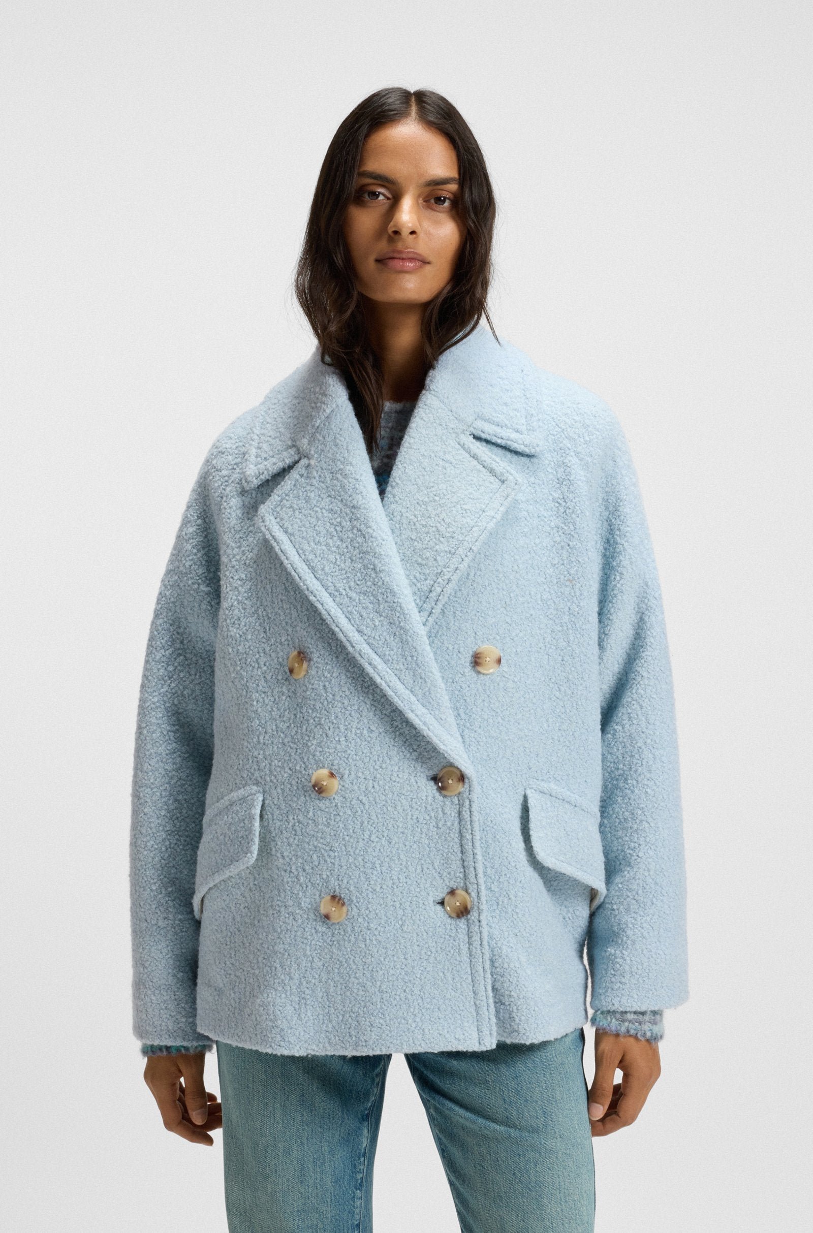 BOSS Orange naisten takki Cabani Coat, vaaleansininen