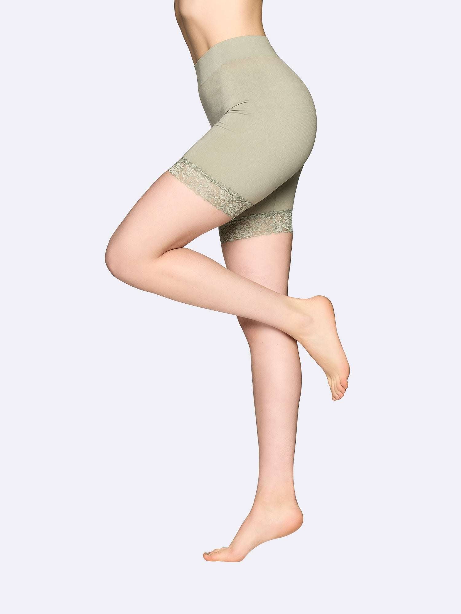 Nanso SEAMLESS LACE SHORT leggingsit - vihreä