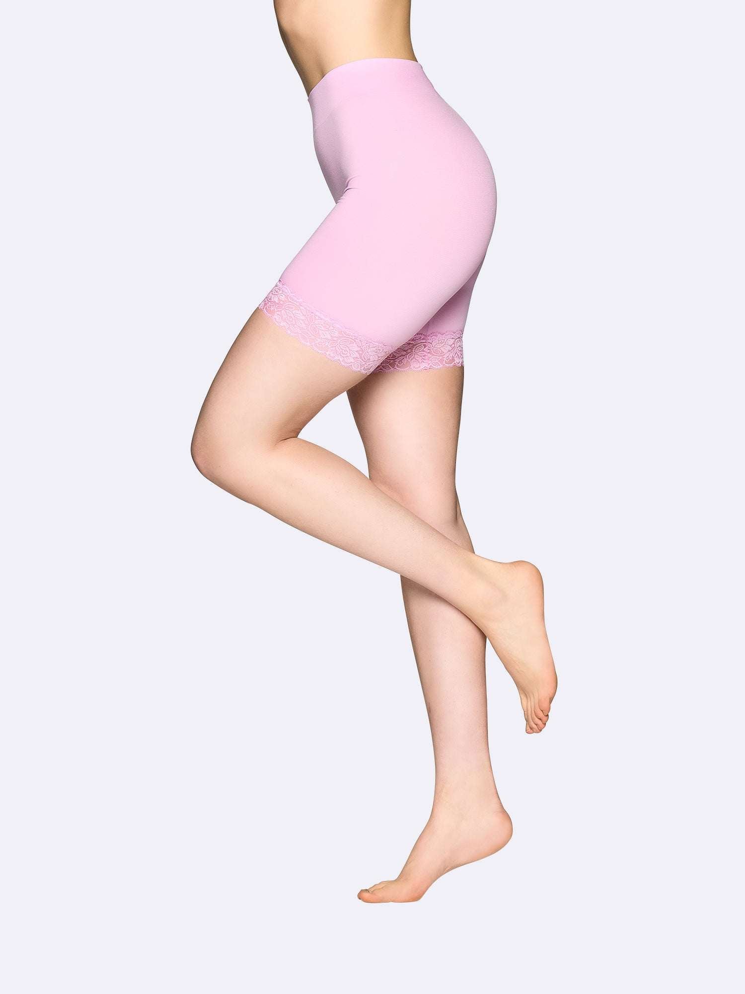 Nanso SEAMLESS LACE SHORT leggingsit - vaaleanpunainen