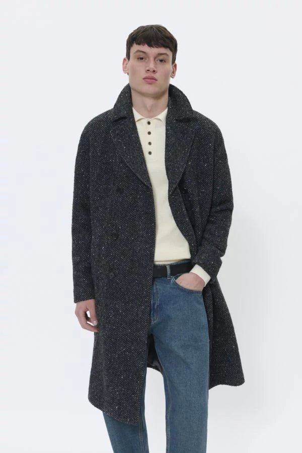 Matinique miesten villakangastakki MABULLMER 73, Dark Grey Melange