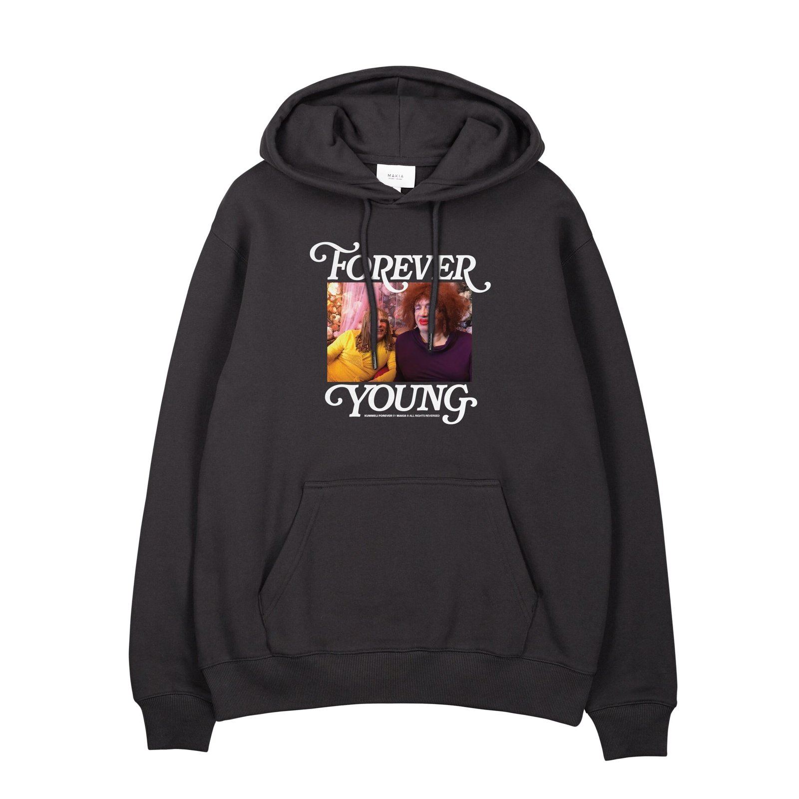 Makia Kummeli Forever Young Hooded Sweatshit, musta