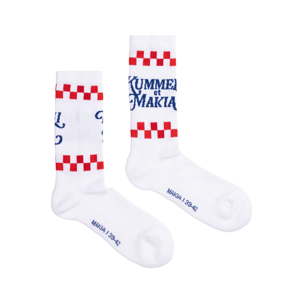 Makia Kummeli Gastronomie Socks, valkoinen