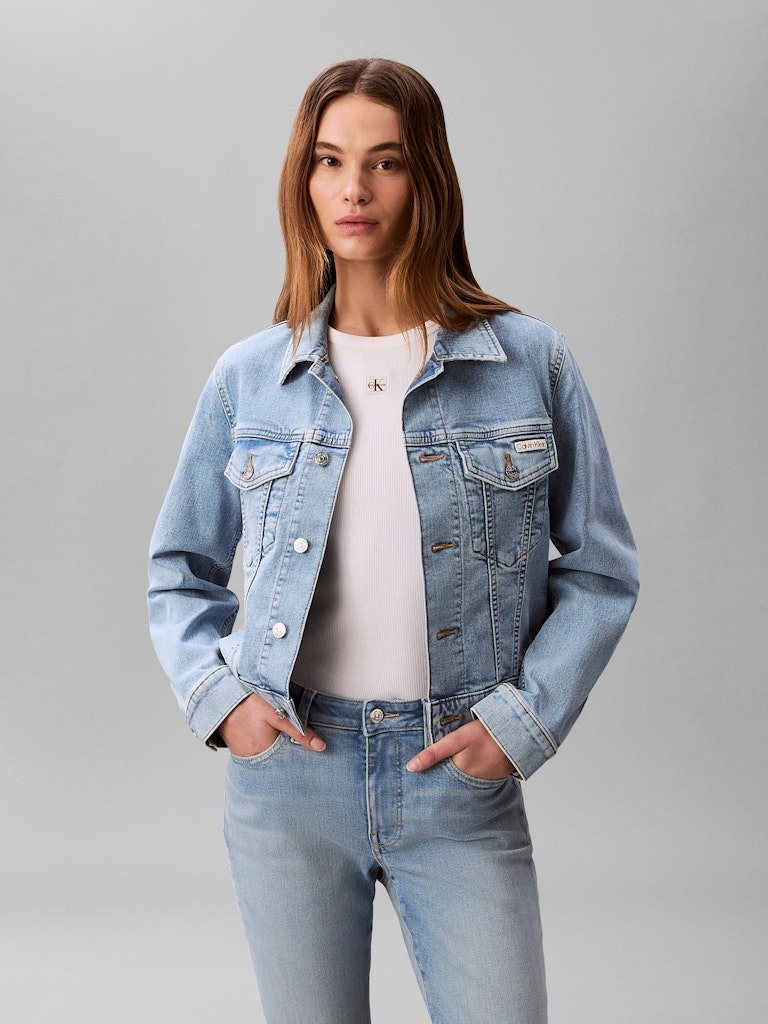 Calvin Klein Jeans naisten farkkutakki LS Classic Trucker Coastal Light, sininen indigo