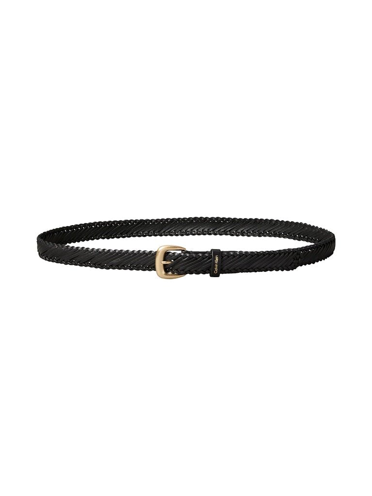 Calvin Klein Accessories naisten vyö Braided Logo Buckle 25MM, musta