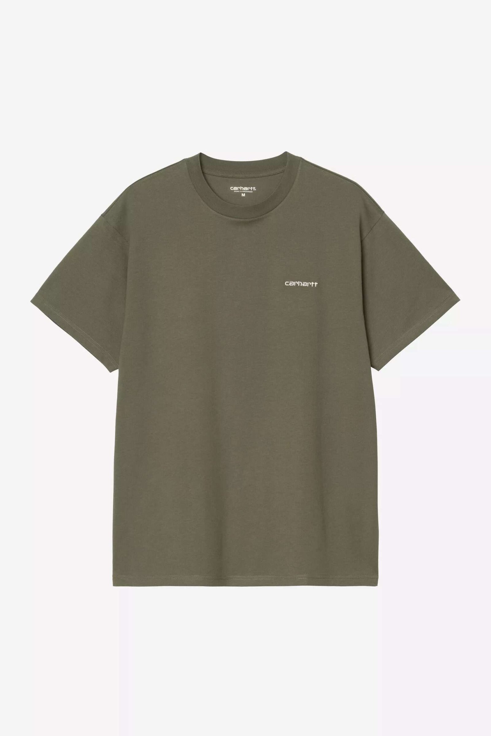Carhartt miesten t-paita S/S Script Embroidery T-Shirt, khaki
