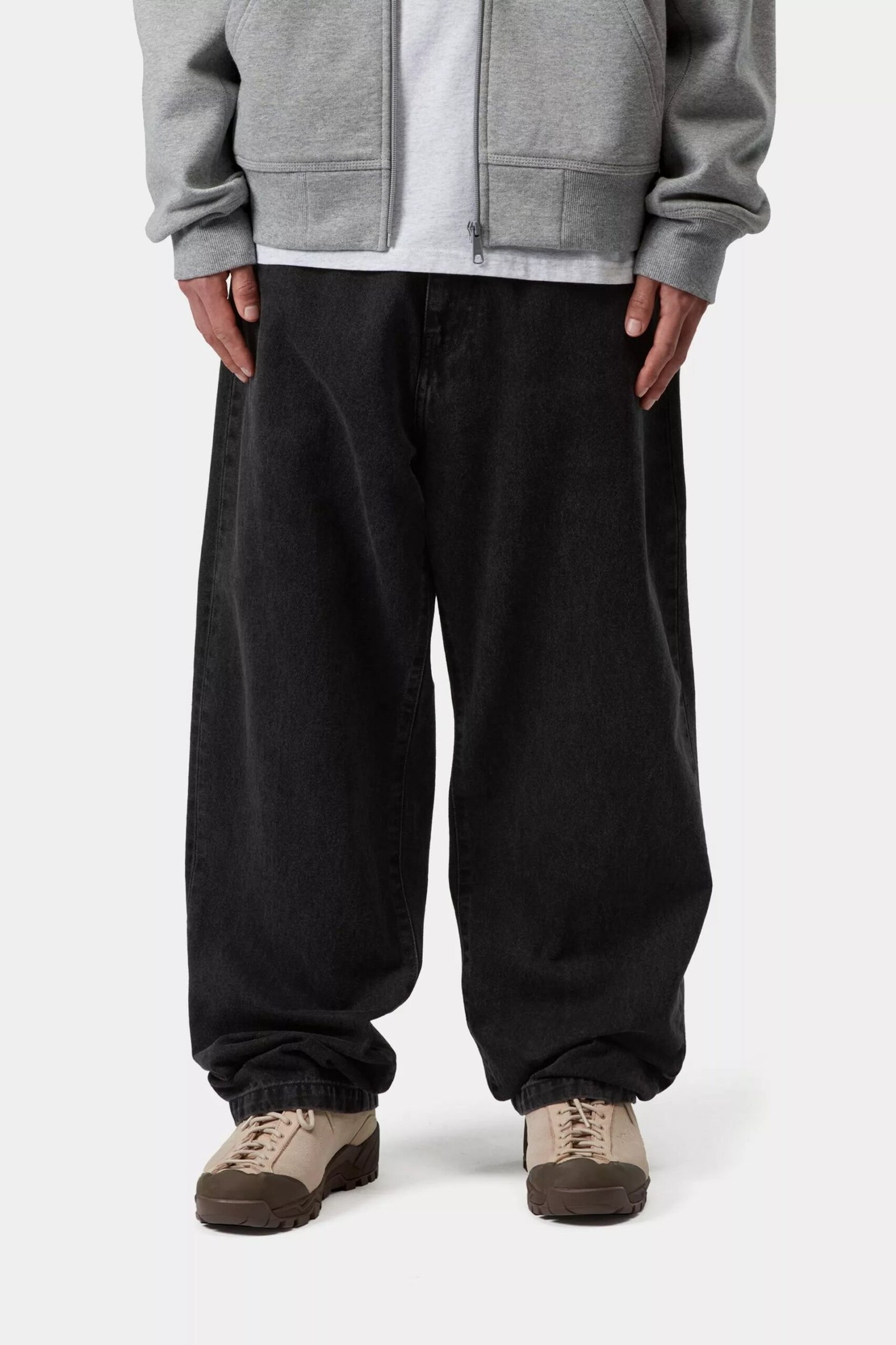 Carhartt miesten farkut Landon Jeans 'Robertson' Denim, hiilenmusta