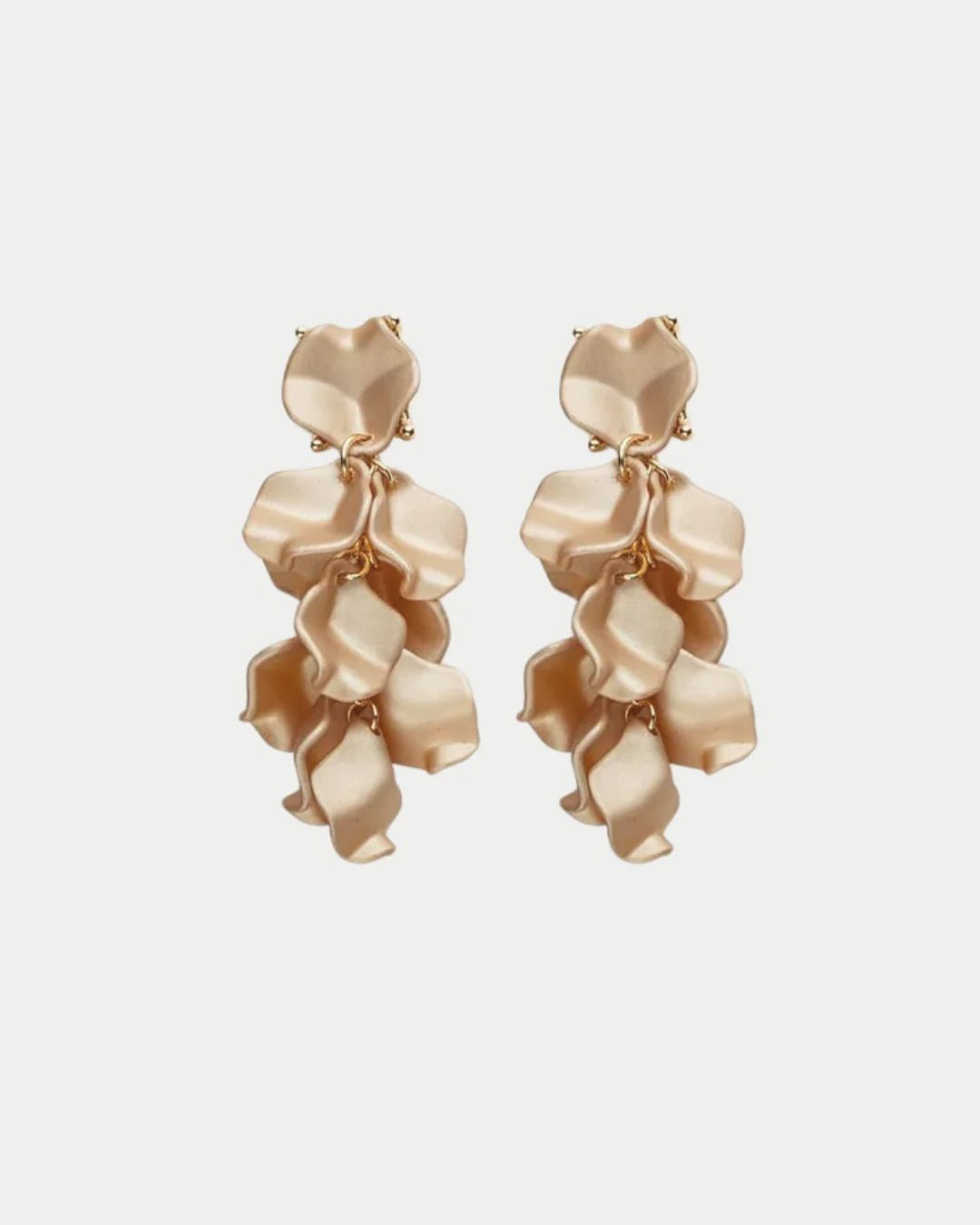 Bow 19 korvakorut Leaf Earring Mini, vaalea beige