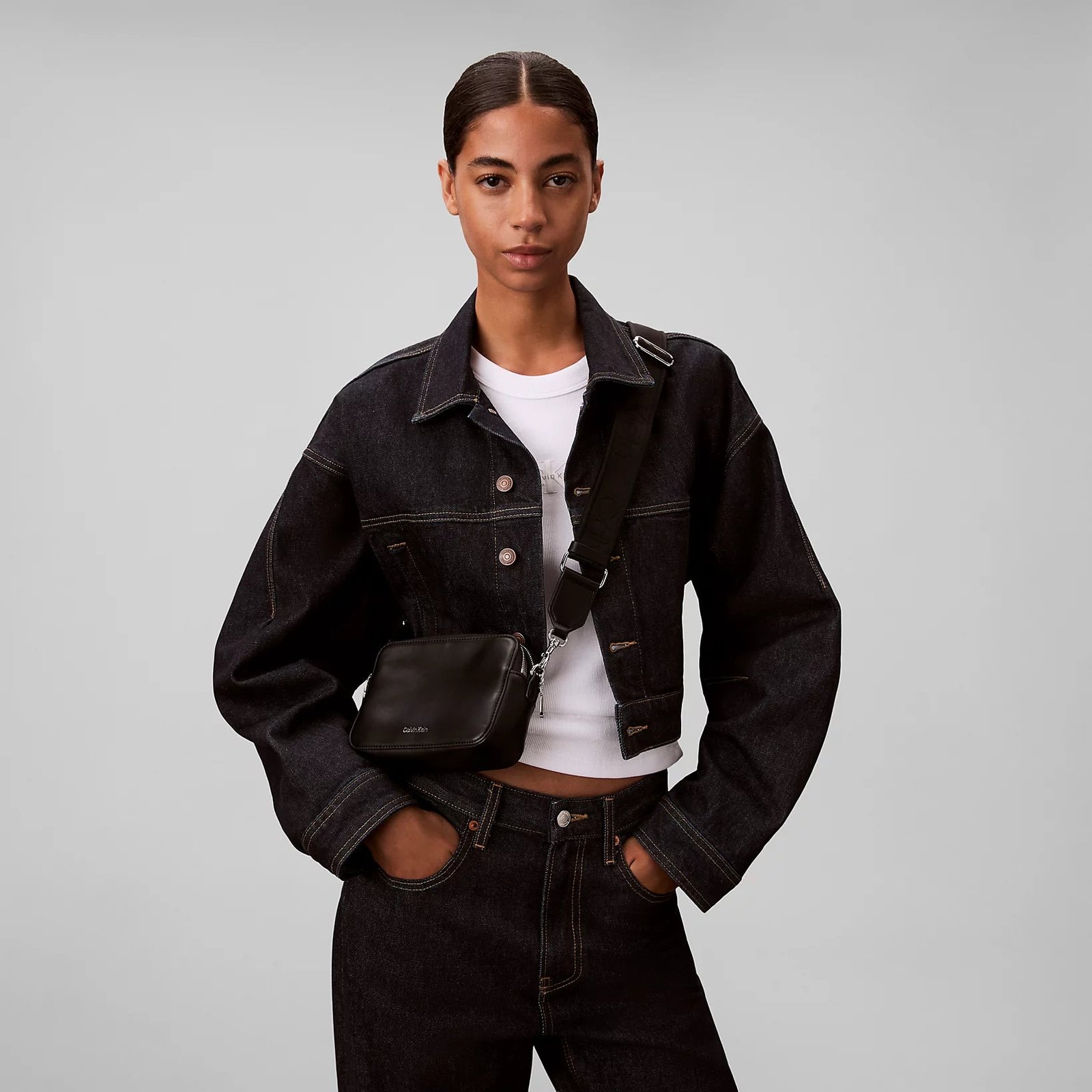 Calvin Klein Accessories laukku Webbing Double Strap Camera Bag, musta