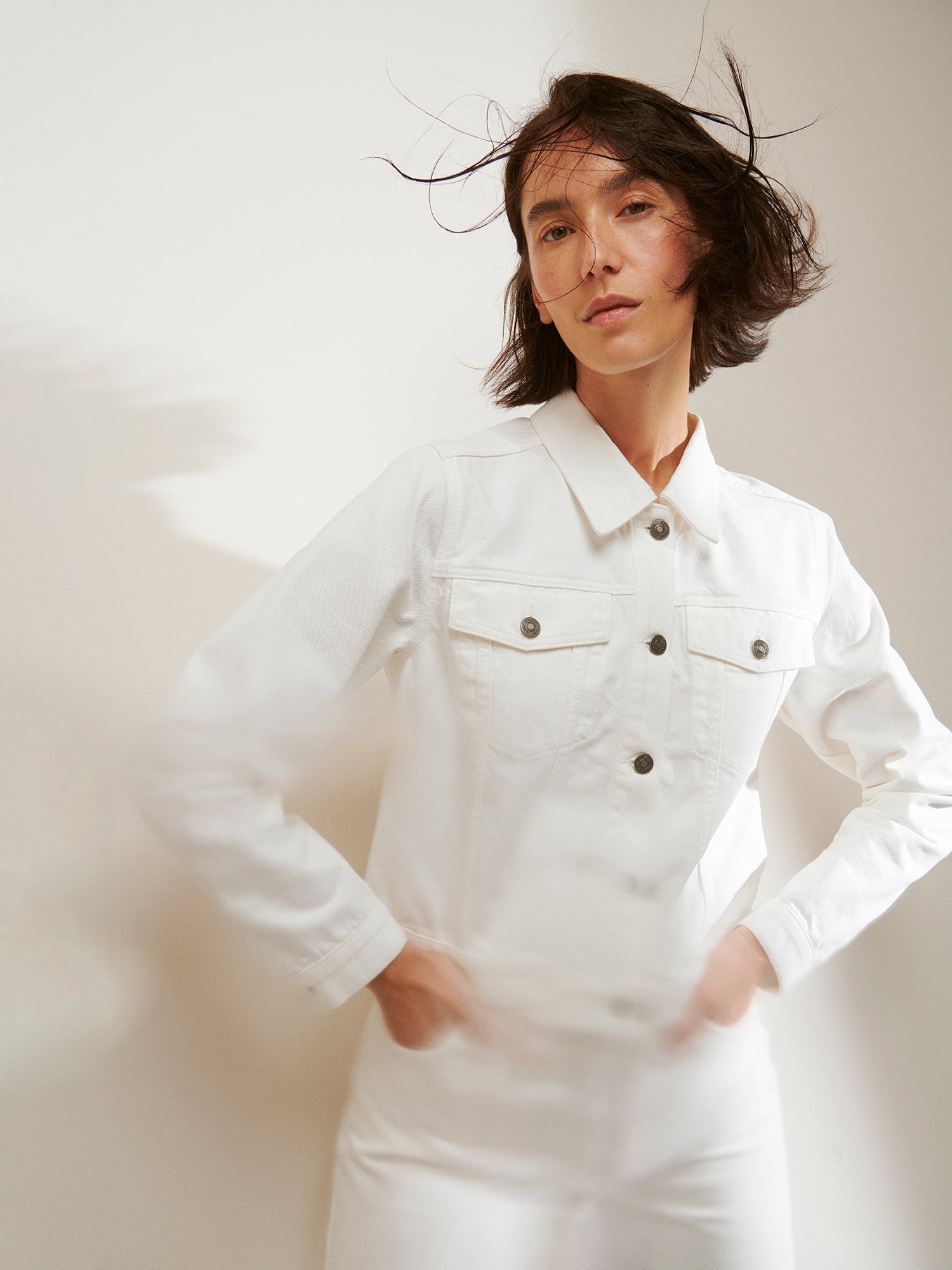 Nanso DENIM farkkutakki - luonnonvalkoinen